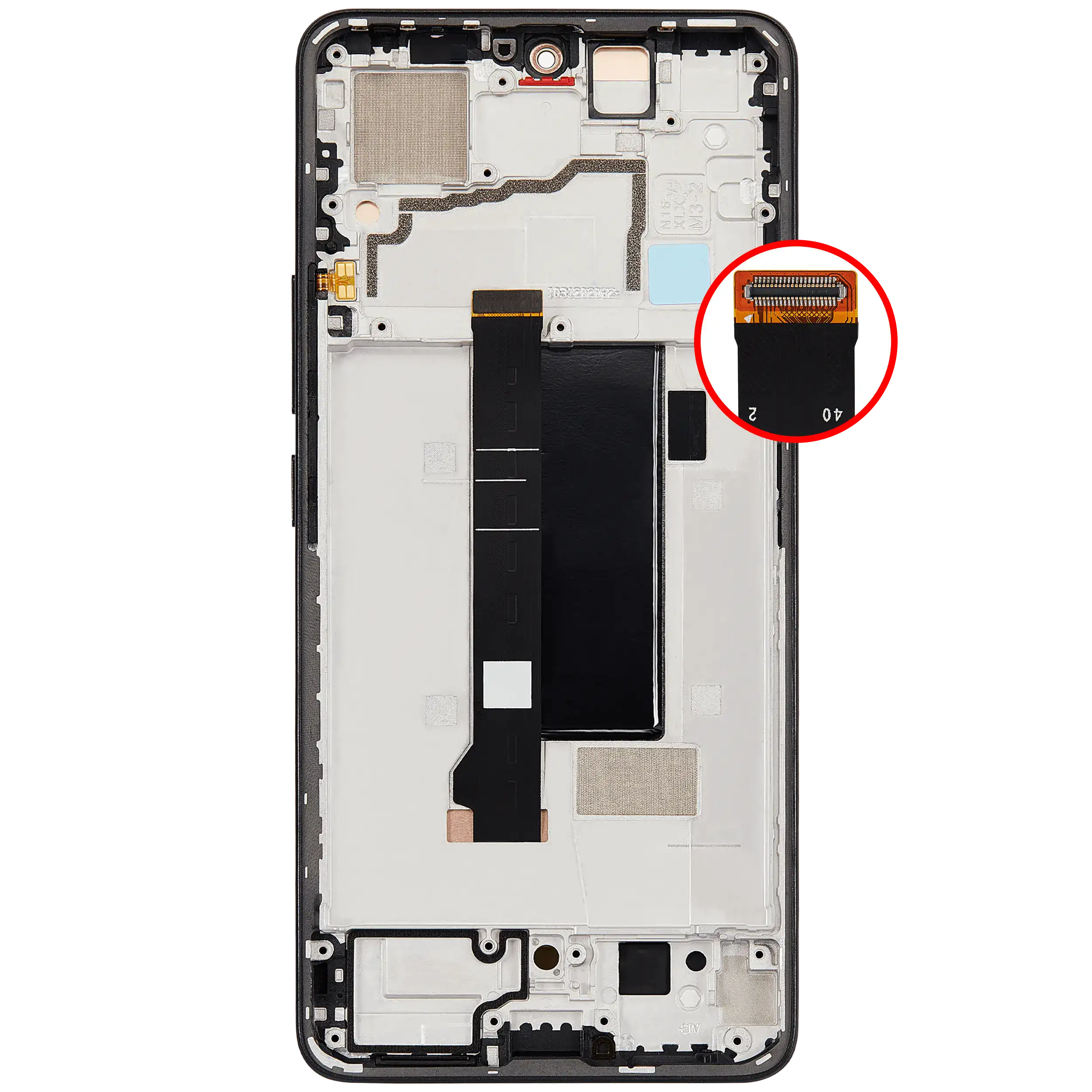 OLED Display mit Rahmen für Xiaomi Poco X6 (professionell aufgearbeitet) (Black (Schwarz)) – Bild 4