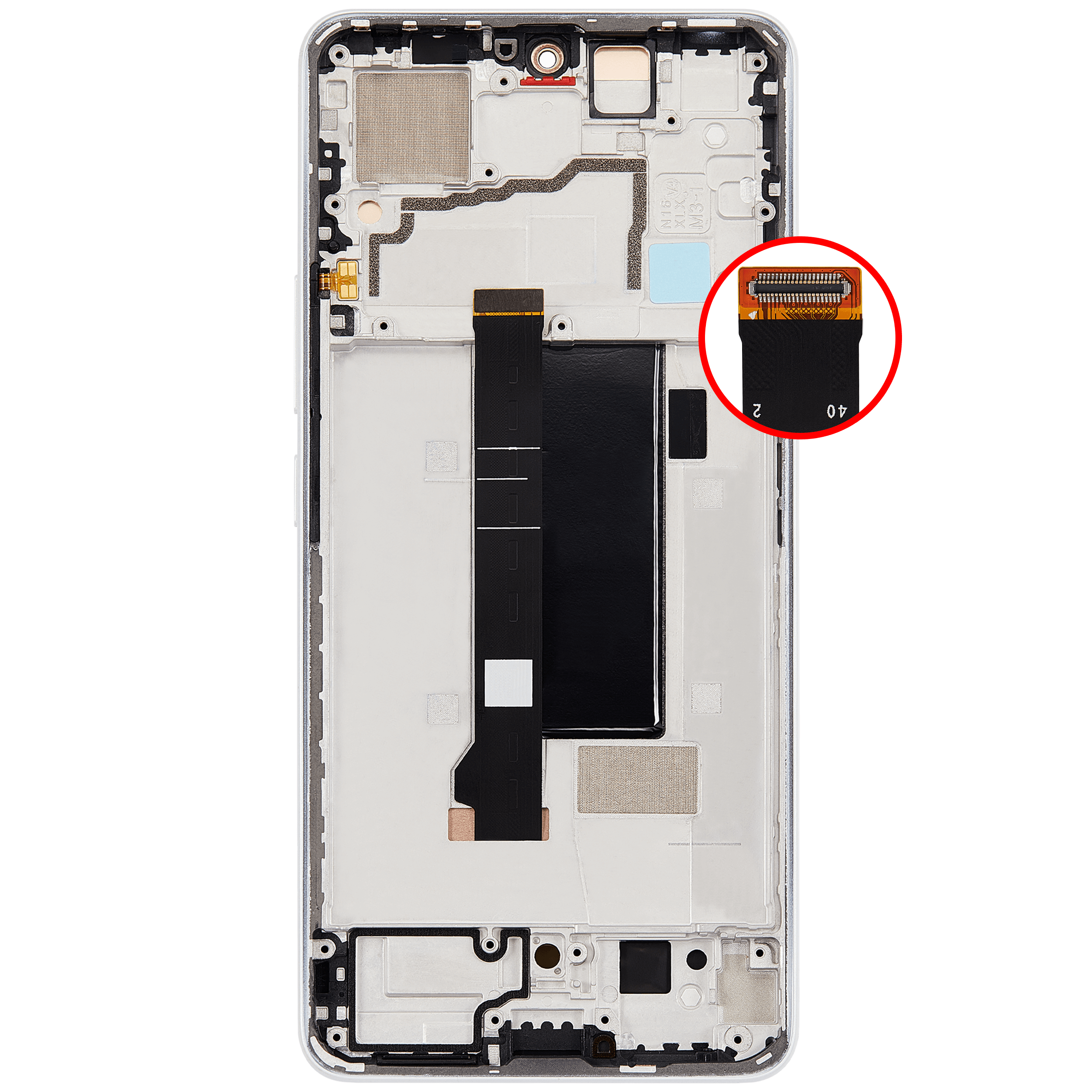 OLED Display mit Rahmen für Xiaomi Poco X6 (professionell aufgearbeitet) (White (Weiß)) – Bild 4