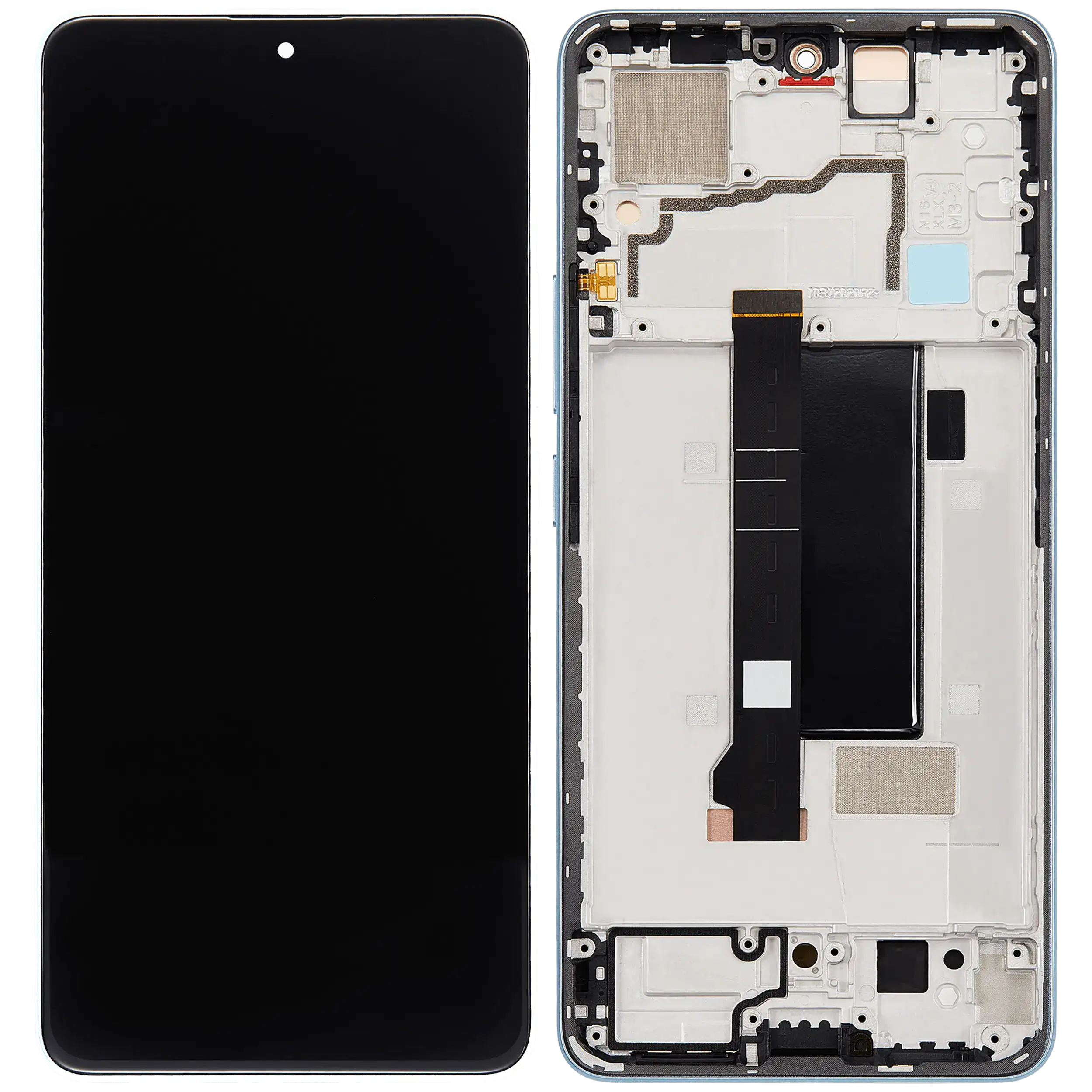 OLED Display mit Rahmen für Xiaomi Poco X6 (professionell aufgearbeitet) (Blue (Blau)) – Bild 2