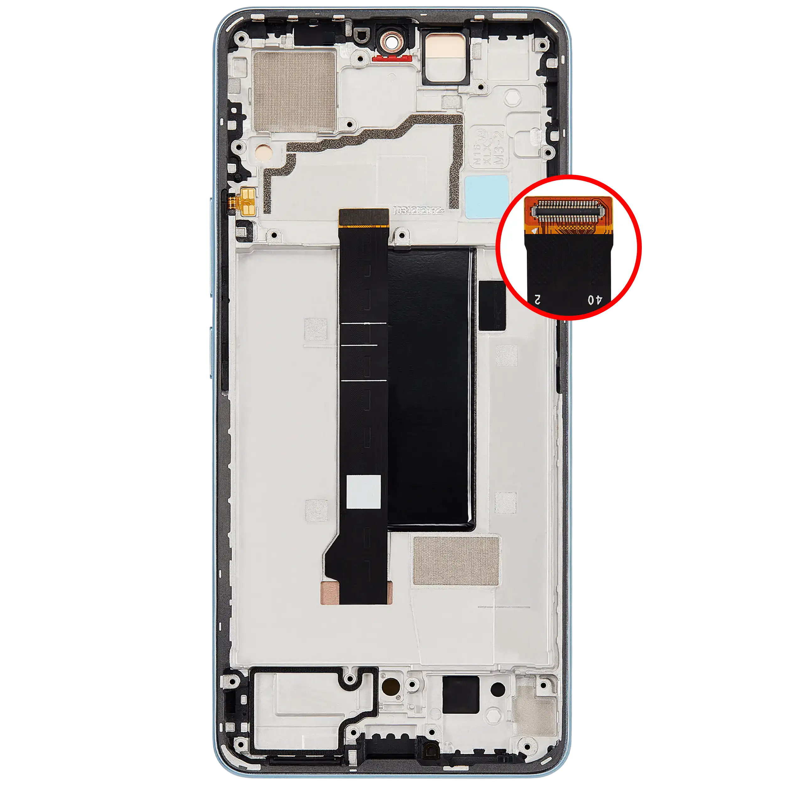 OLED Display mit Rahmen für Xiaomi Poco X6 (professionell aufgearbeitet) (Blue (Blau)) – Bild 4