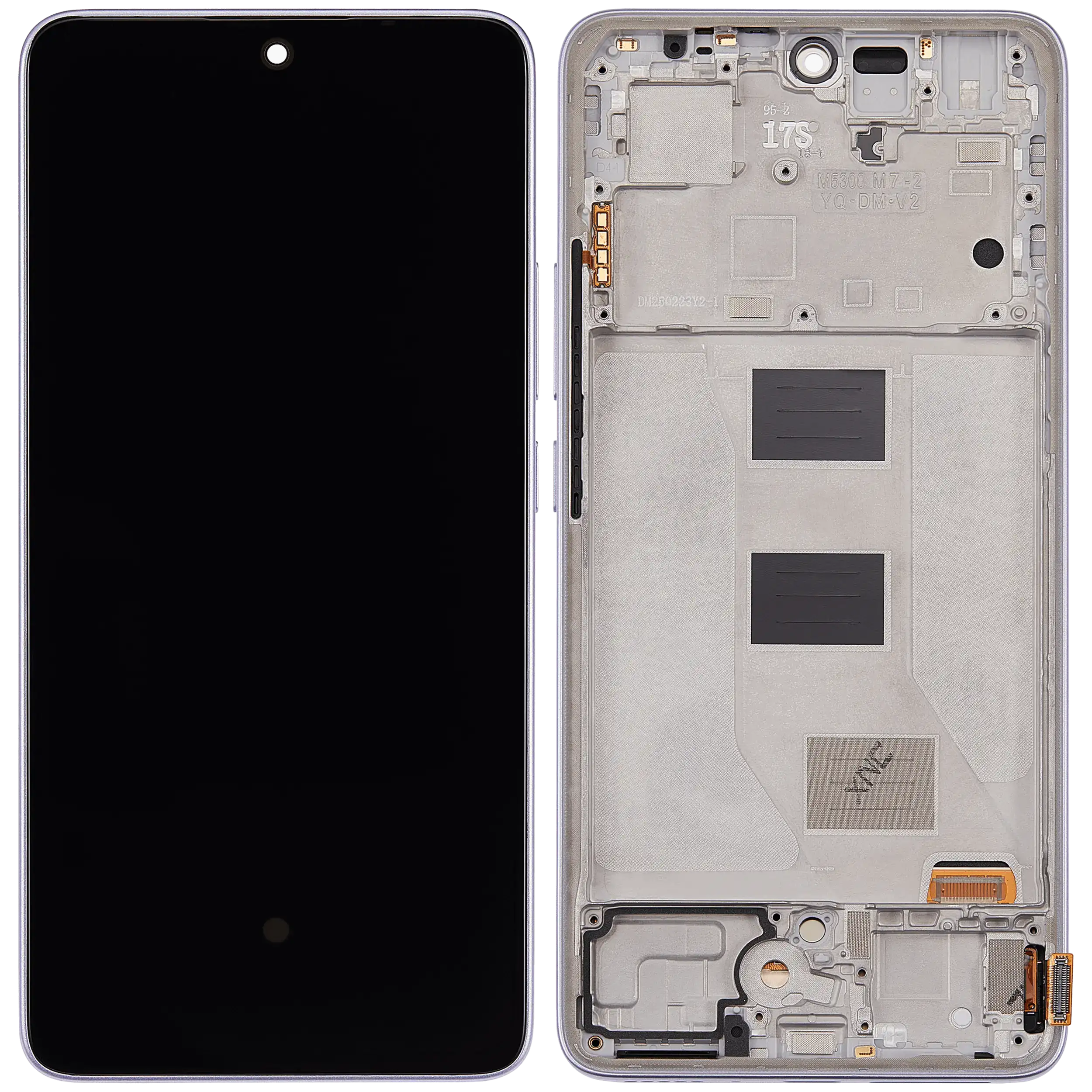 OLED Display mit Rahmen für Xiaomi Redmi Note 14 5G / Poco M7 Pro 5G (professionell aufgearbeitet) (Purple (Violett)) – Bild 2
