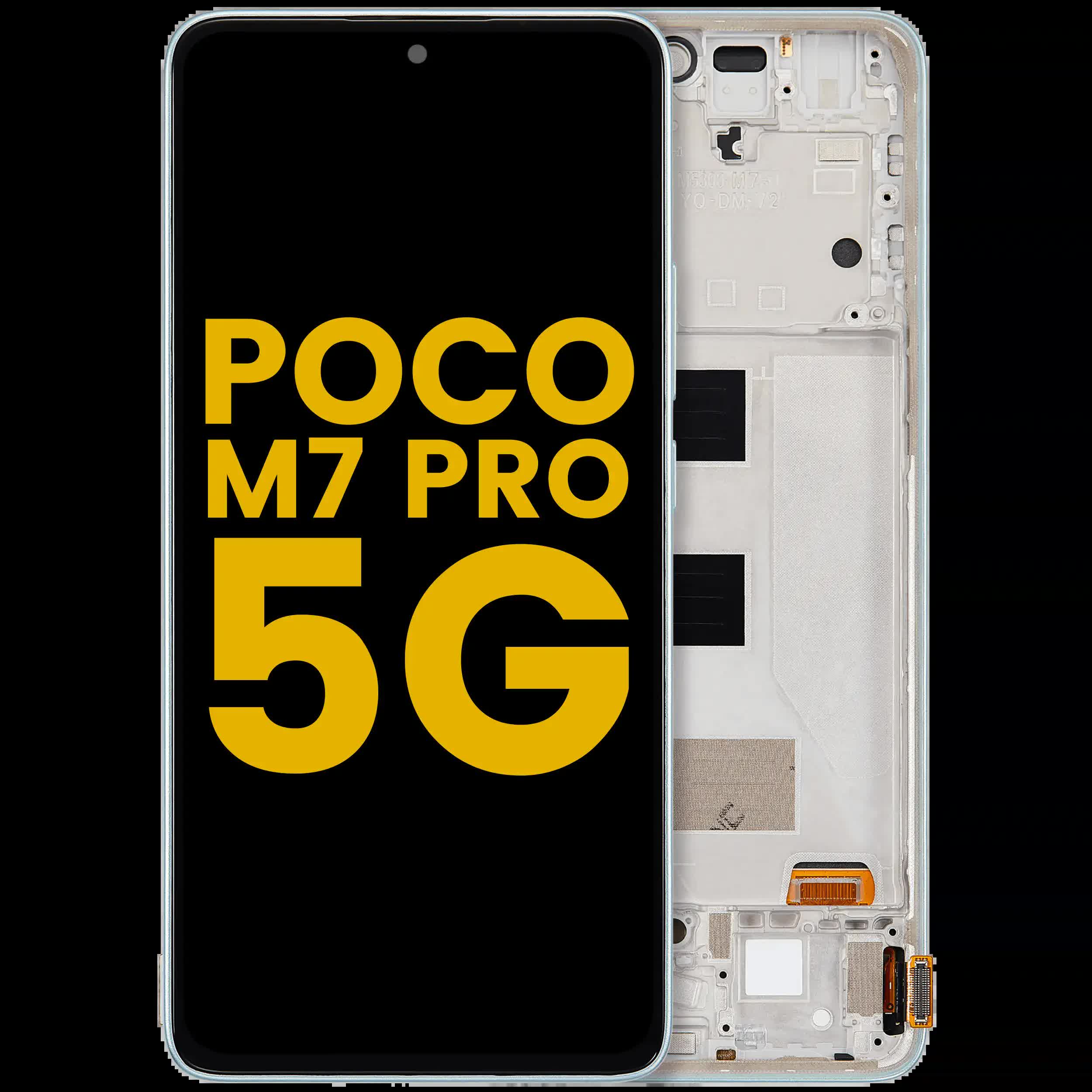 OLED Display mit Rahmen für Xiaomi Poco M7 Pro 5G (professionell aufgearbeitet) (Green (Grün))