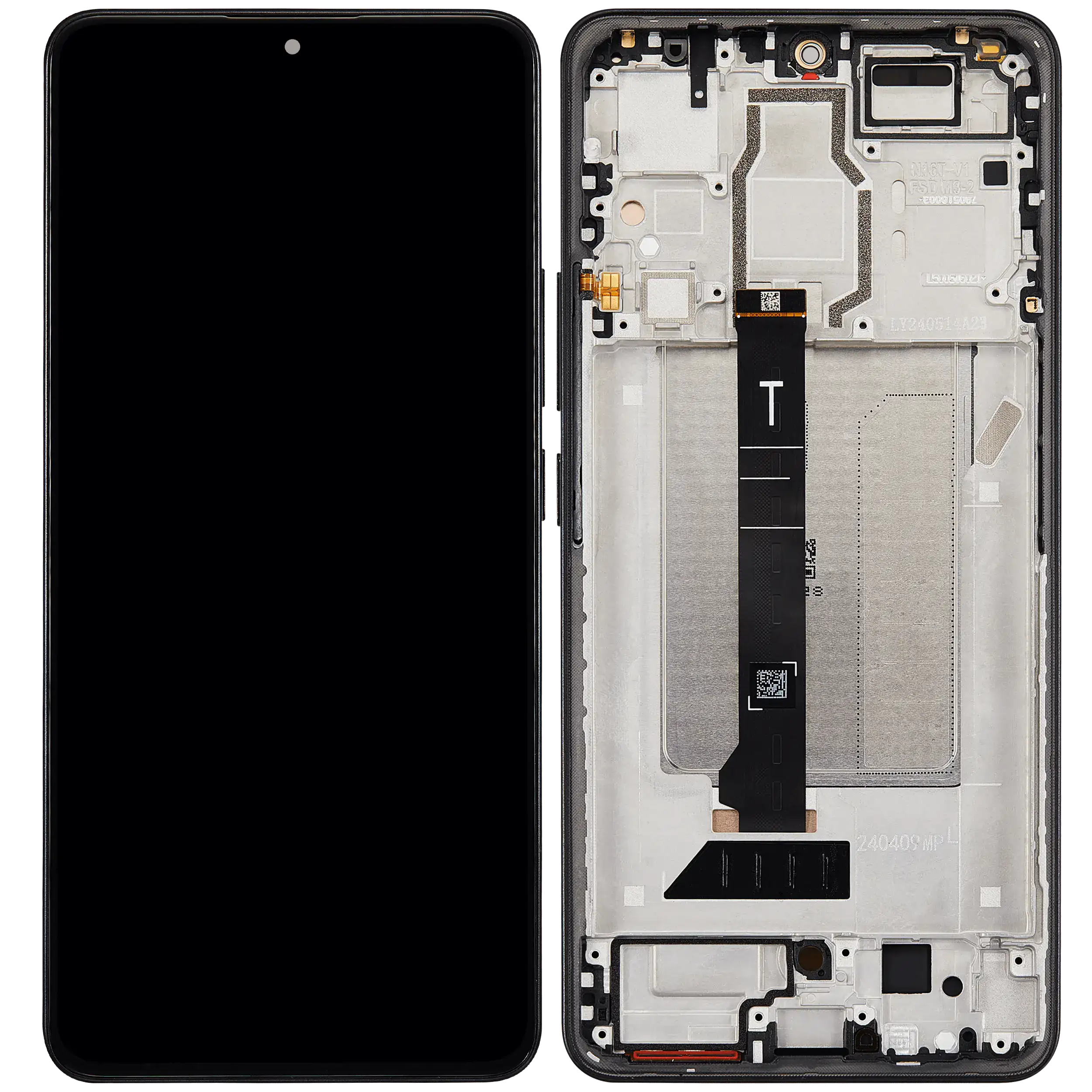 OLED Display mit Rahmen für Xiaomi Redmi Turbo 3 / Xiaomi Poco F6 (professionell aufgearbeitet) (Black (Schwarz)) – Bild 2