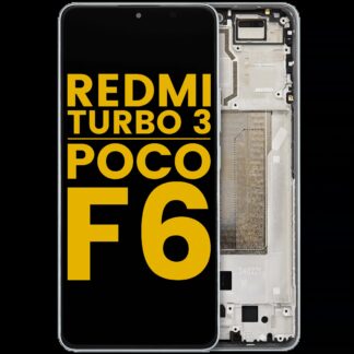 OLED Display mit Rahmen für Xiaomi Redmi Turbo 3 / Xiaomi Poco F6 (professionell aufgearbeitet) (Green (Grün))