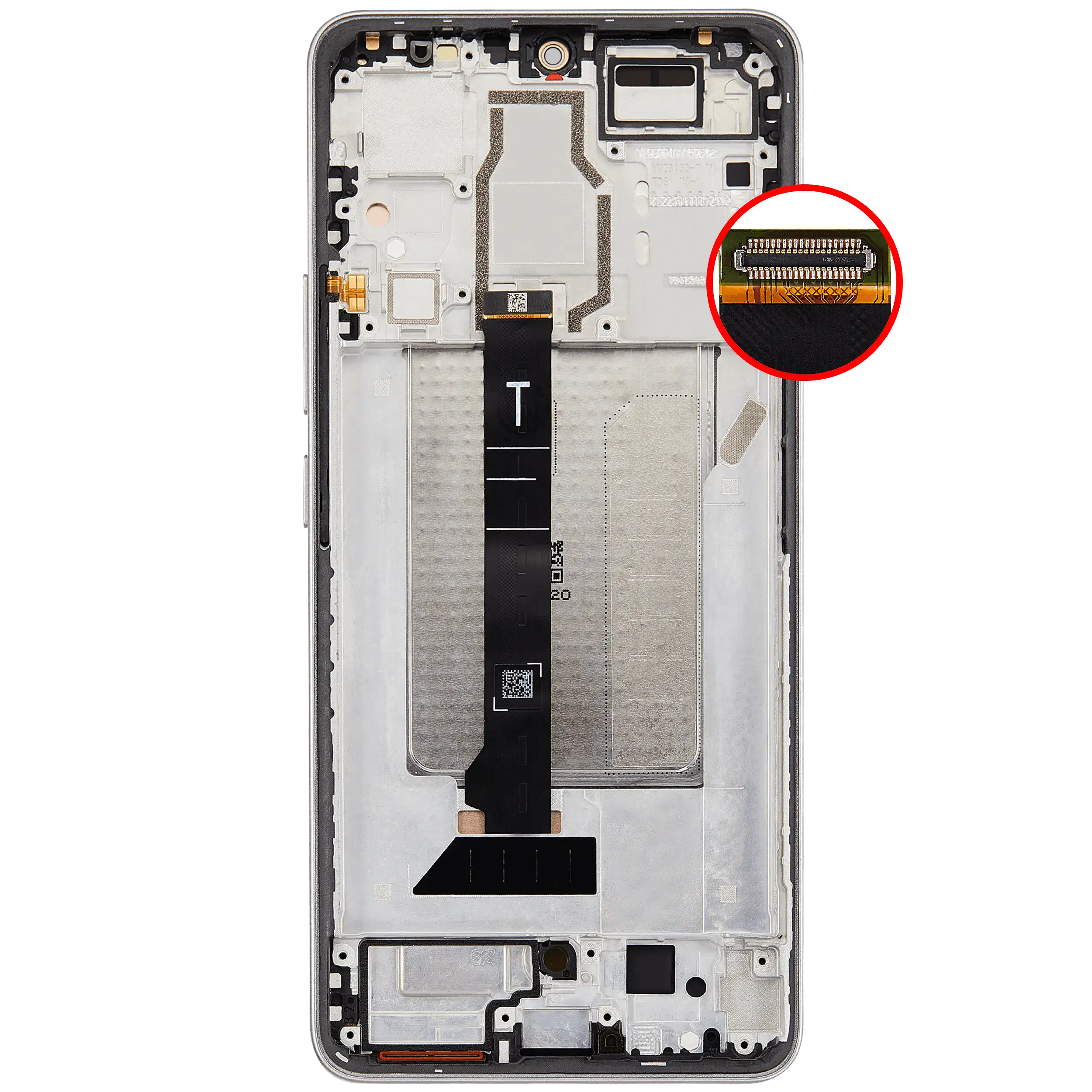 OLED Display mit Rahmen für Xiaomi Redmi Turbo 3 / Xiaomi Poco F6 (professionell aufgearbeitet) (Titanium color) – Bild 4