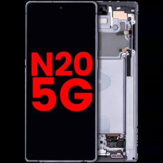 OLED Display mit Rahmen für Samsung Galaxy Note 20 5G (Aftermarket Plus) (Mystic Gray)