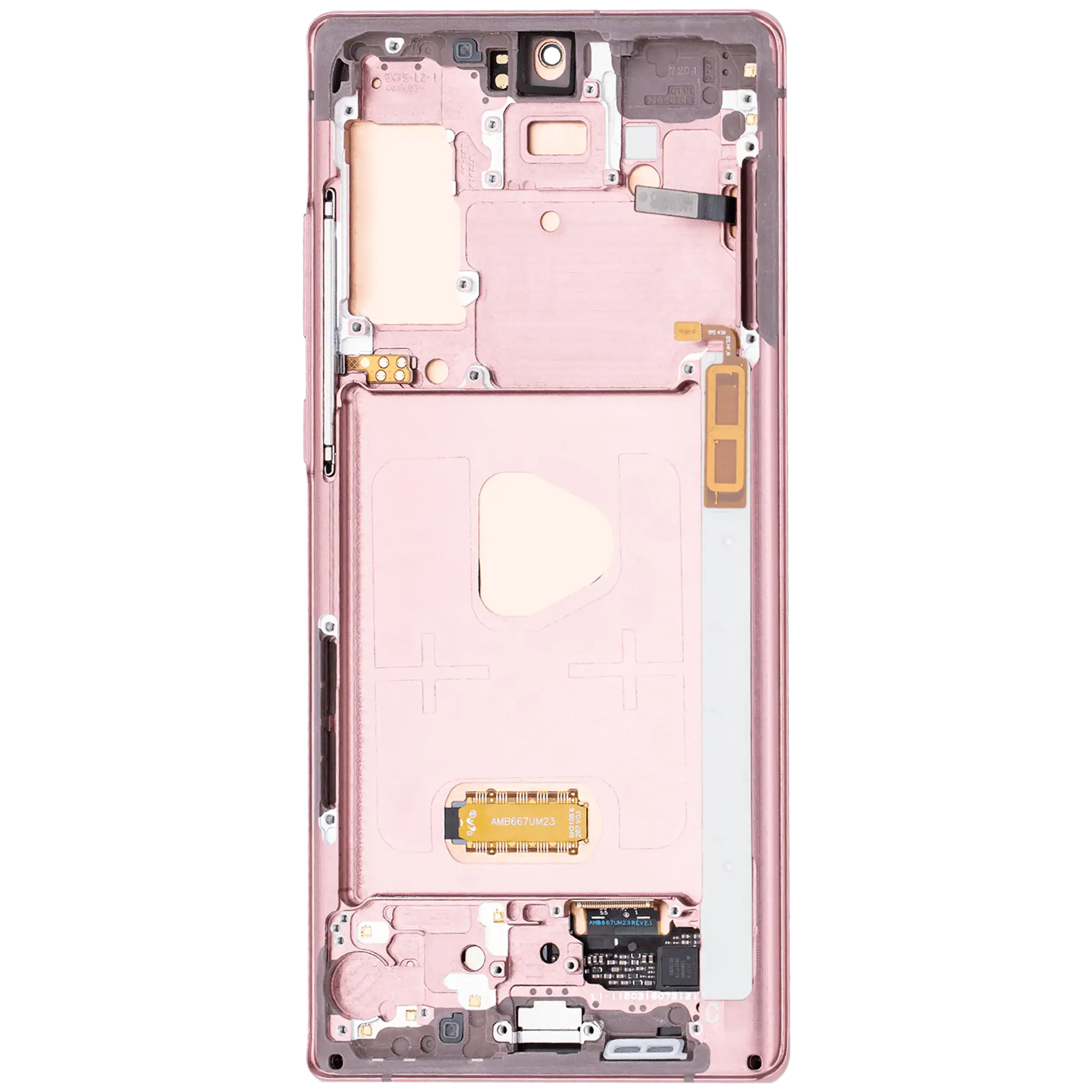 OLED Display mit Rahmen für Samsung Galaxy Note 20 5G (Aftermarket Plus) (Mystic Bronze) – Bild 4