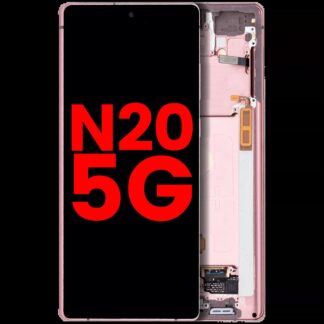 OLED Display mit Rahmen für Samsung Galaxy Note 20 5G (Aftermarket Plus) (Mystic Bronze)