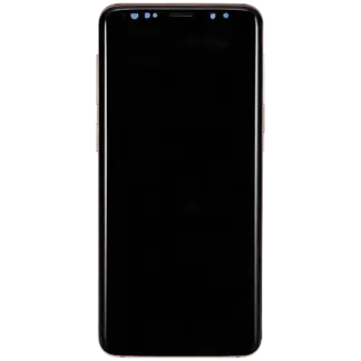 OLED Display mit Rahmen für Samsung Galaxy S9 (Aftermarket Plus) (Sunrise Gold (Gold))