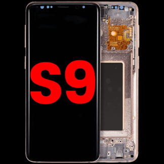 OLED Display mit Rahmen für Samsung Galaxy S9 (Aftermarket Plus) (Sunrise Gold (Gold))