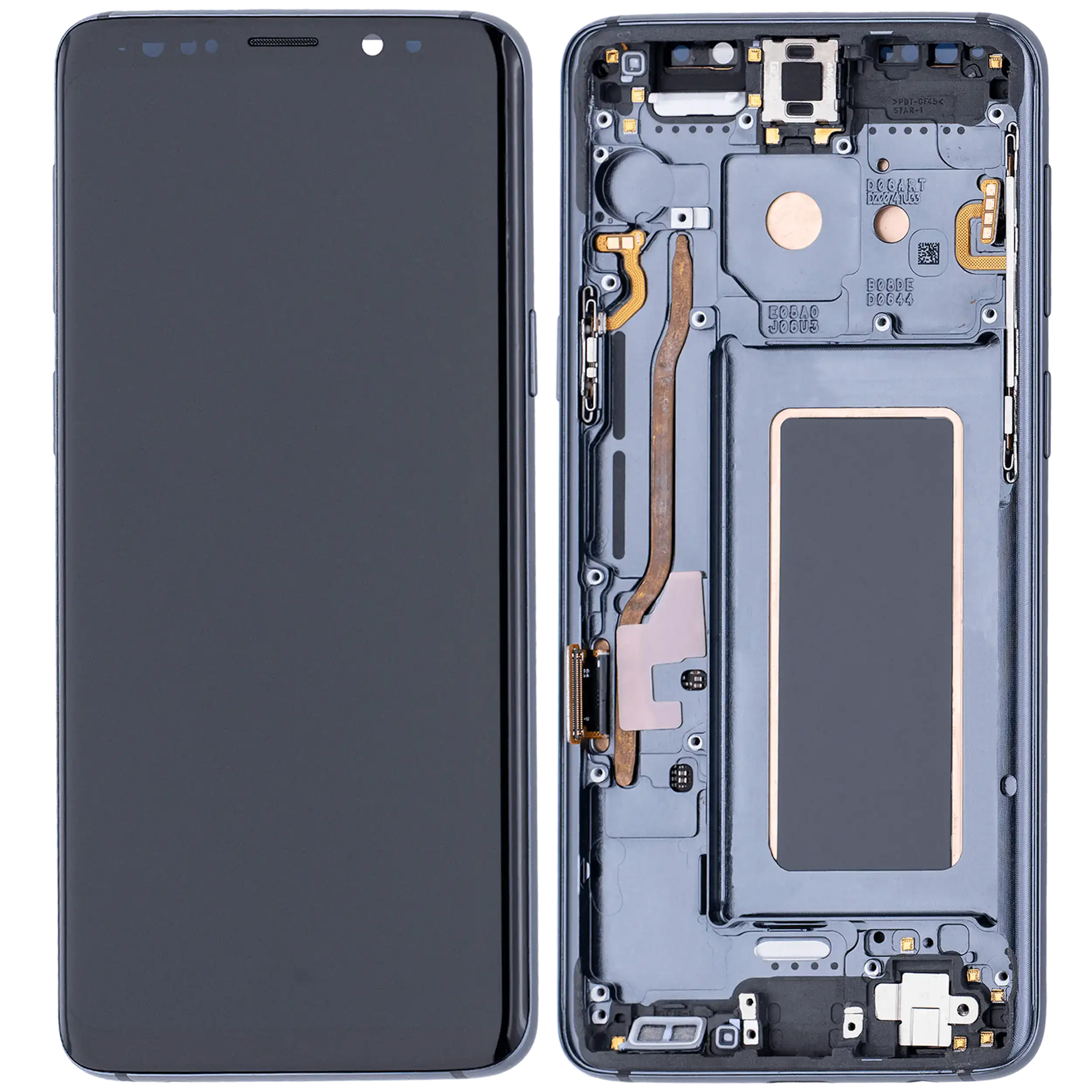 OLED Display mit Rahmen für Samsung Galaxy S9 (Aftermarket Plus) (Titanium Gray (Grau)) – Bild 2