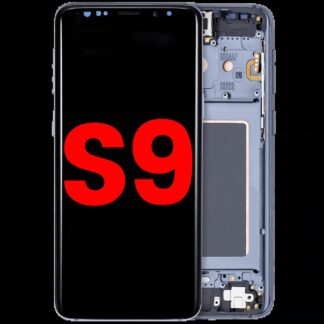 OLED Display mit Rahmen für Samsung Galaxy S9 (Aftermarket Plus) (Titanium Gray (Grau))