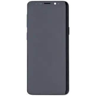 OLED Display mit Rahmen für Samsung Galaxy S9 (Aftermarket Plus) (Midnight Black (Schwarz))