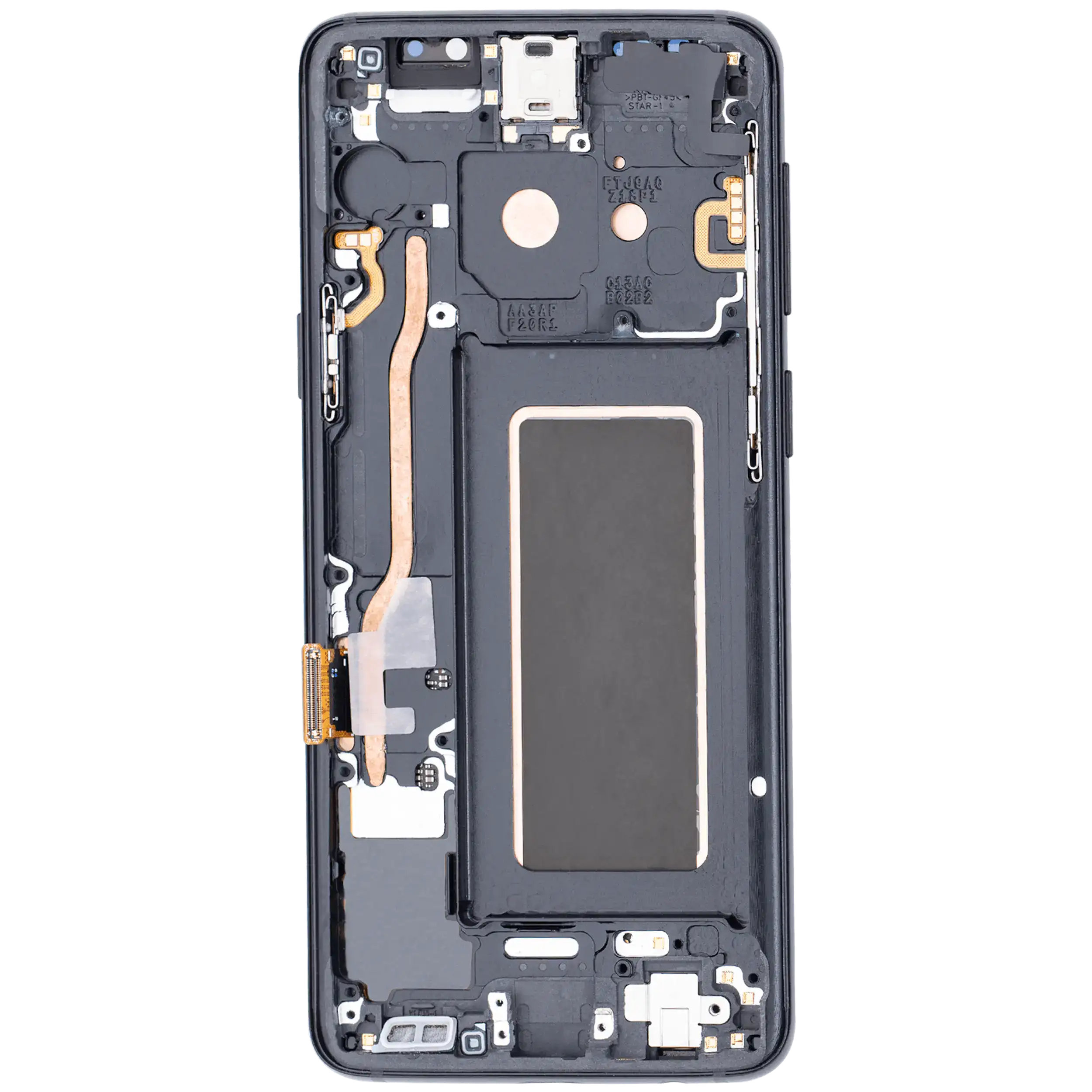 OLED Display mit Rahmen für Samsung Galaxy S9 (Aftermarket Plus) (Midnight Black (Schwarz)) – Bild 4
