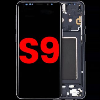 OLED Display mit Rahmen für Samsung Galaxy S9 (Aftermarket Plus) (Midnight Black (Schwarz))