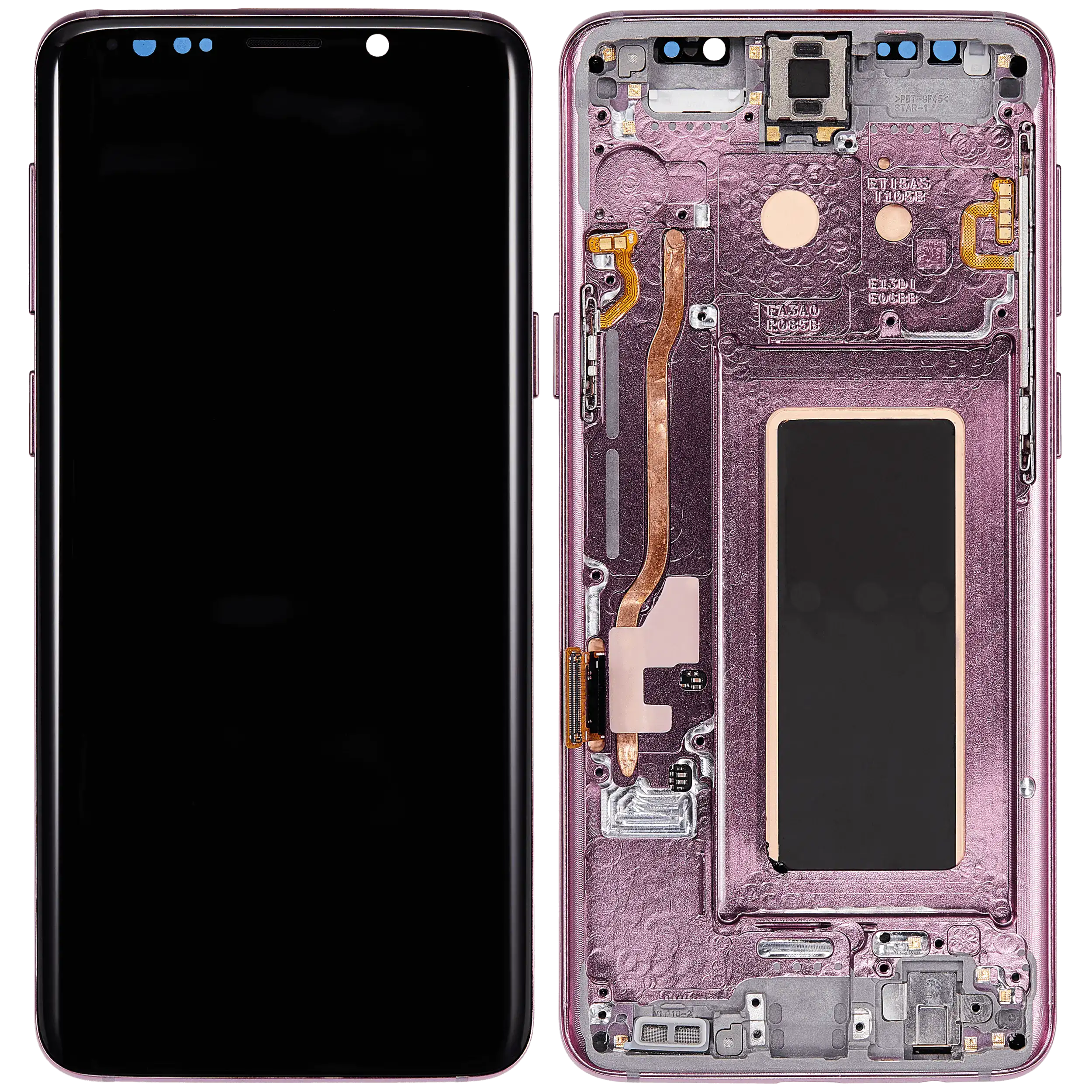 OLED Display mit Rahmen für Samsung Galaxy S9 (Aftermarket Plus) (Lilac Purple (Violett)) – Bild 2