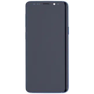 OLED Display mit Rahmen für Samsung Galaxy S9 (Aftermarket Plus) (Coral Blue (Blau))