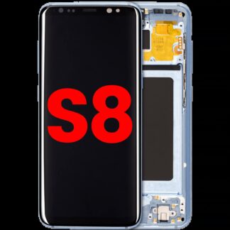 OLED Display mit Rahmen für Samsung Galaxy S8 (Aftermarket Plus) (Coral Blue (Blau))