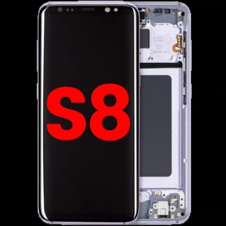 OLED Display mit Rahmen für Samsung Galaxy S8 (Aftermarket Plus) (Orchid Gray)