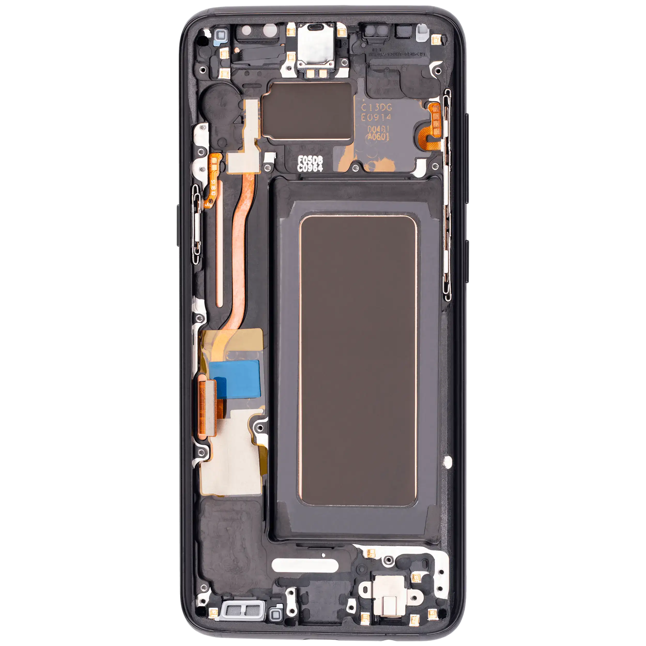 OLED Display mit Rahmen für Samsung Galaxy S8 (Aftermarket Plus) (Midnight Black (Schwarz)) – Bild 4