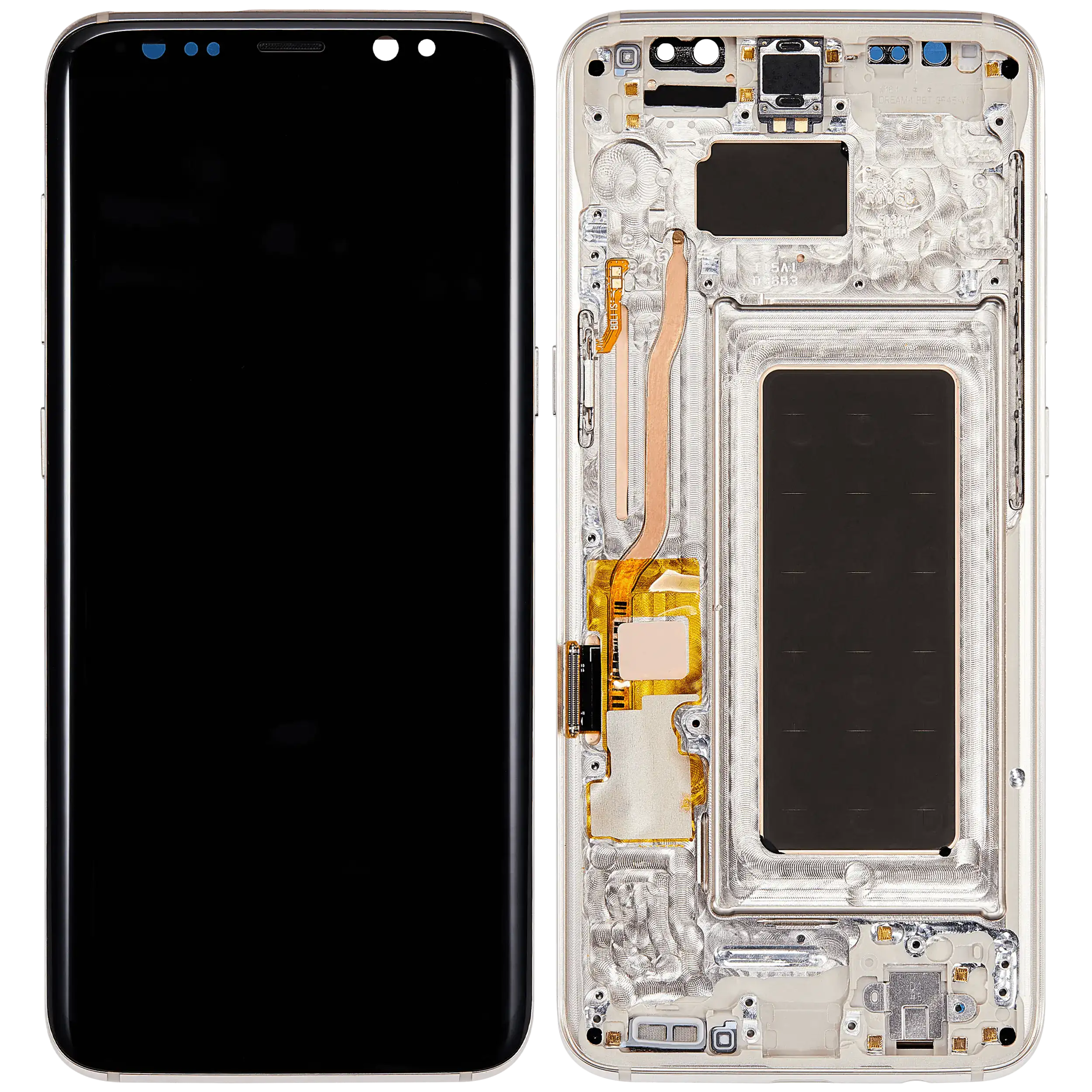OLED Display mit Rahmen für Samsung Galaxy S8 (Aftermarket Plus) (Arctic Silver) – Bild 2