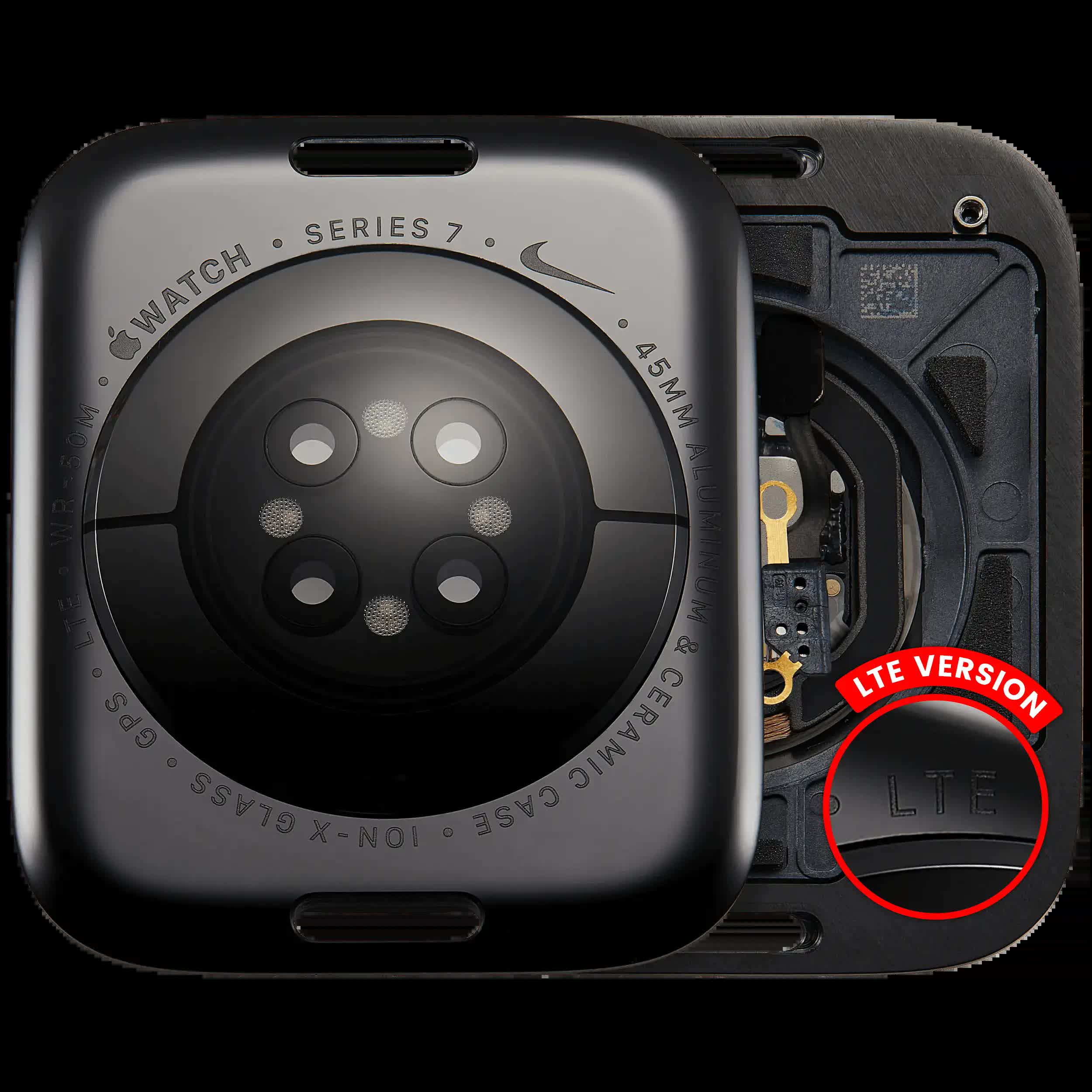 Rückdeckel Baugruppe für Watch Series 7 (45mm) (LTE Version) (Nike)