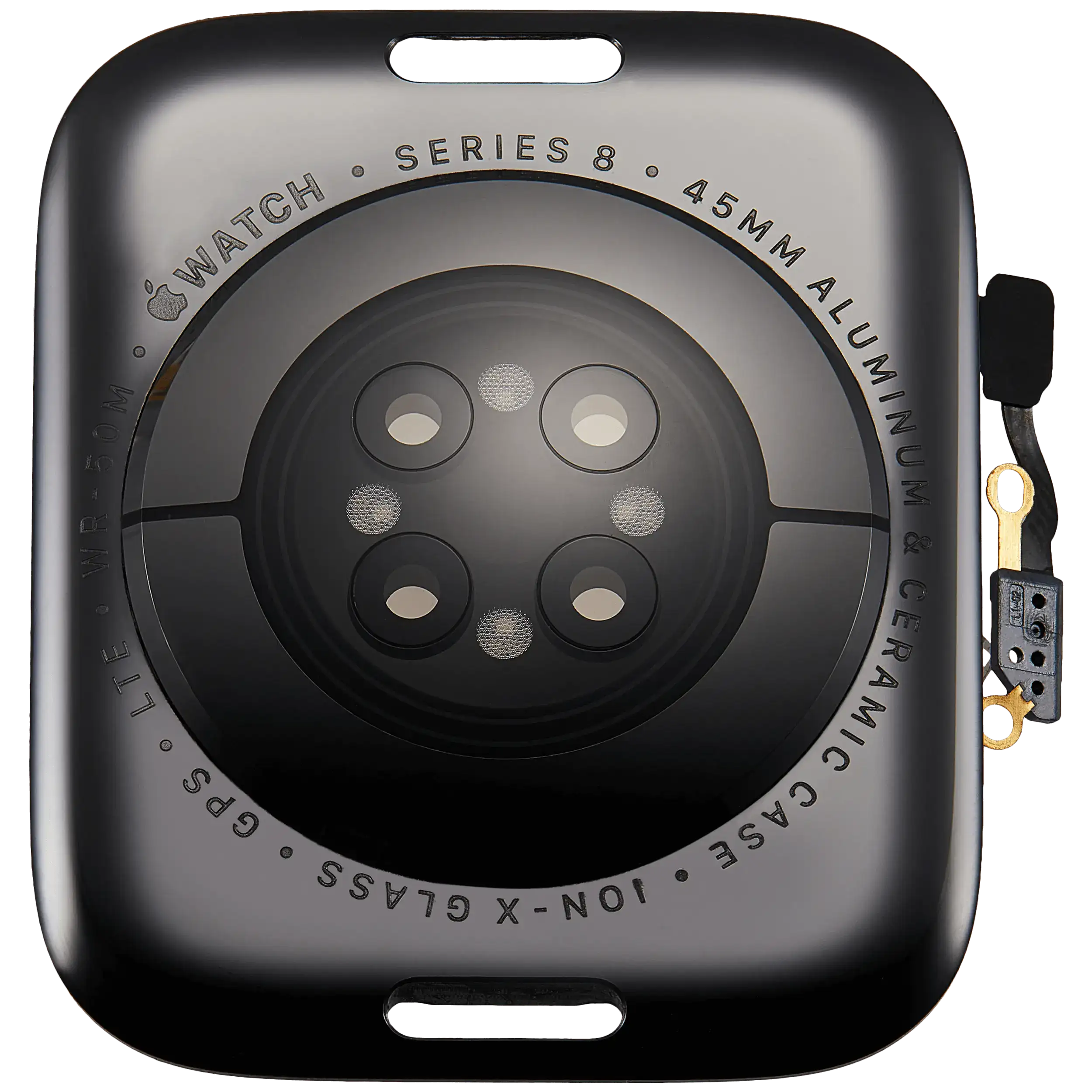 Rückdeckel Baugruppe für Watch Series 8 (45mm) (LET Version) (Aluminium / Space Black) – Bild 3