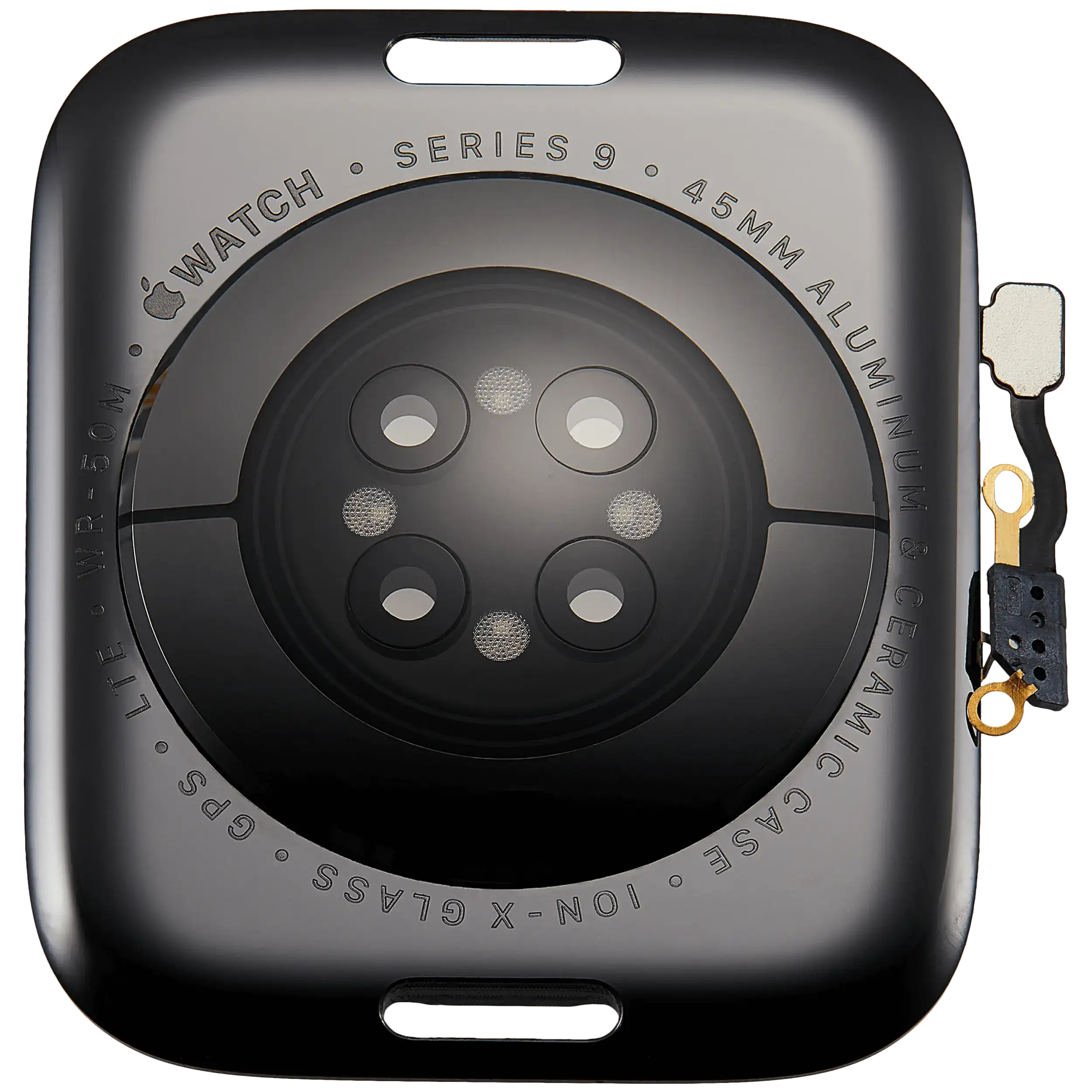 Rückdeckel Baugruppe für Watch Series 9 (45mm) (LET Version) (Aluminium / Space Black) – Bild 3