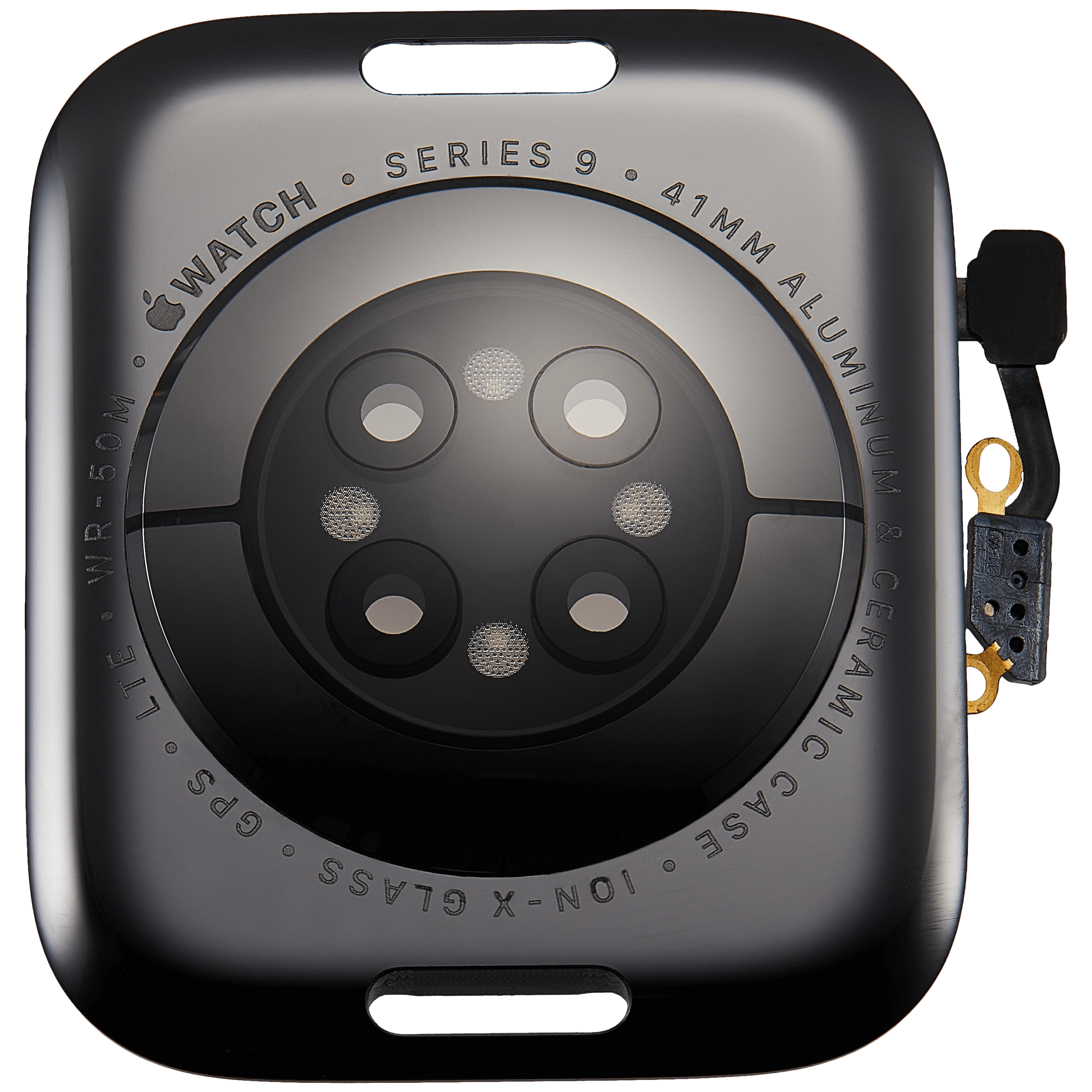 Rückdeckel Baugruppe für Watch Series 9 (41mm) (LET Version) (Aluminium / Space Black) – Bild 3