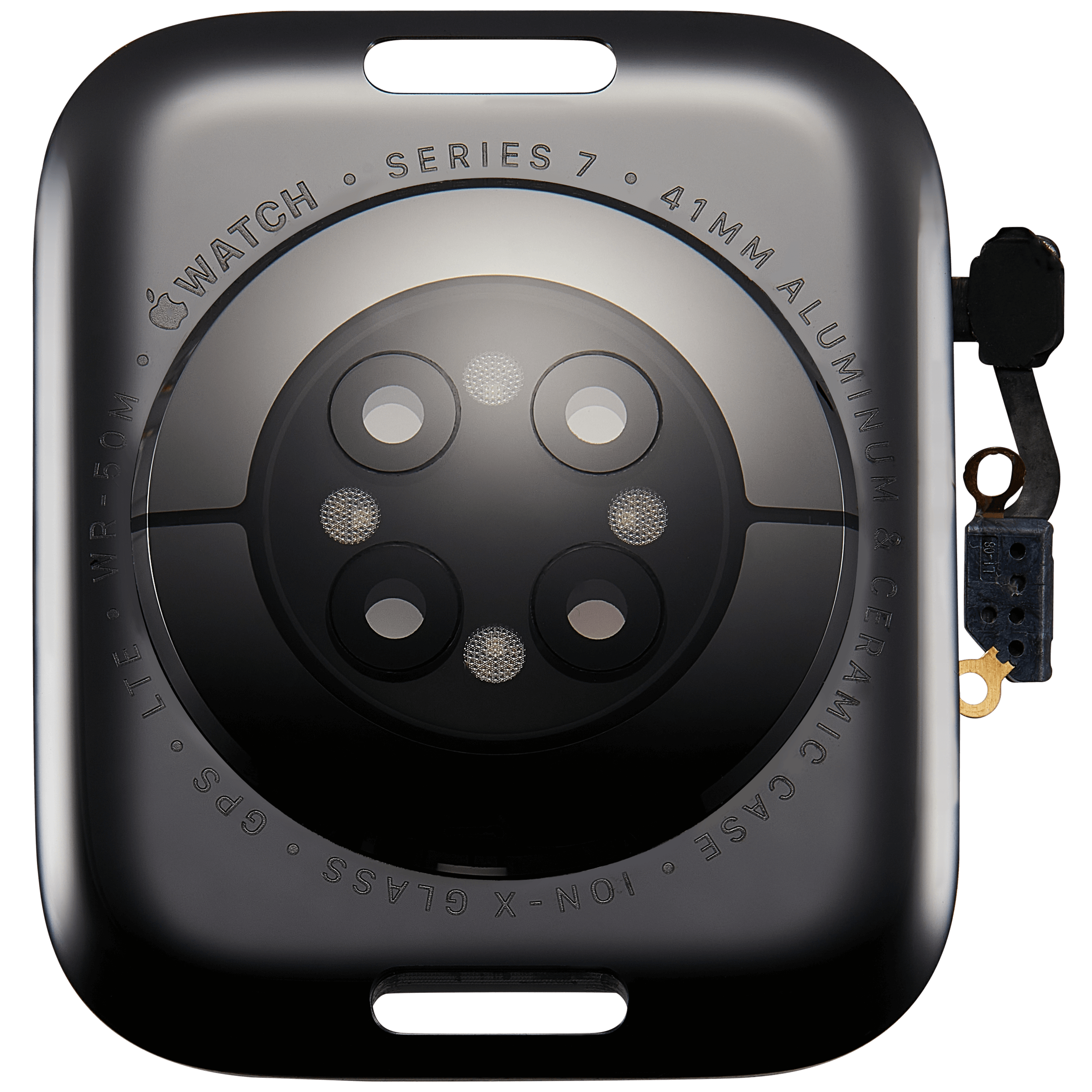 Rückdeckel Baugruppe für Watch Series 7 (41mm) (LET Version) (Aluminium / Space Black) – Bild 3
