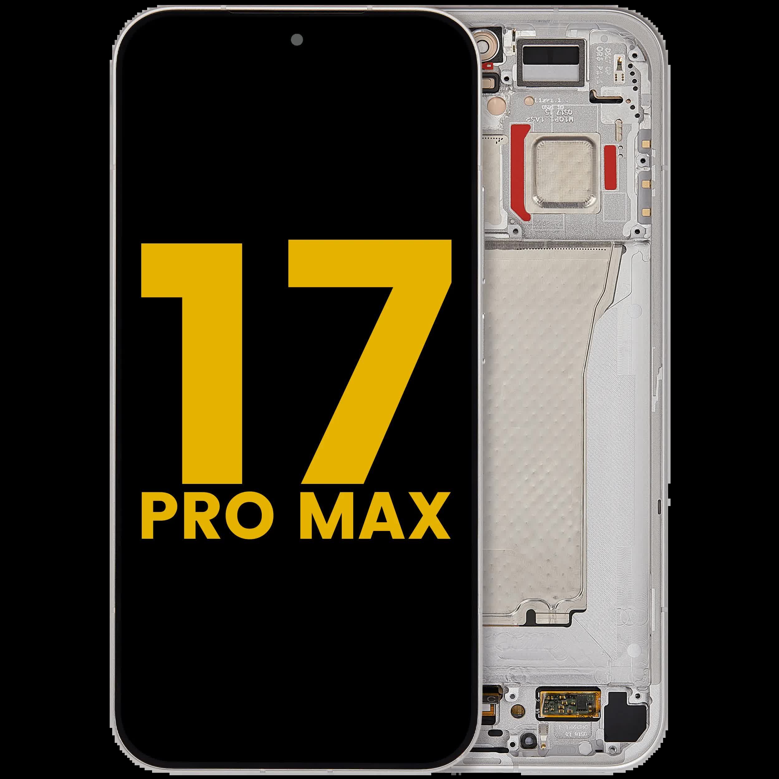 OLED Display mit Rahmen für Xiaomi 17 Pro Max (professionell aufgearbeitet) (White (Weiß))