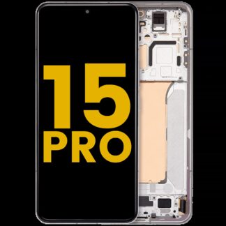 OLED Display mit Rahmen für Xiaomi 15 Pro (professionell aufgearbeitet) (White (Weiß))