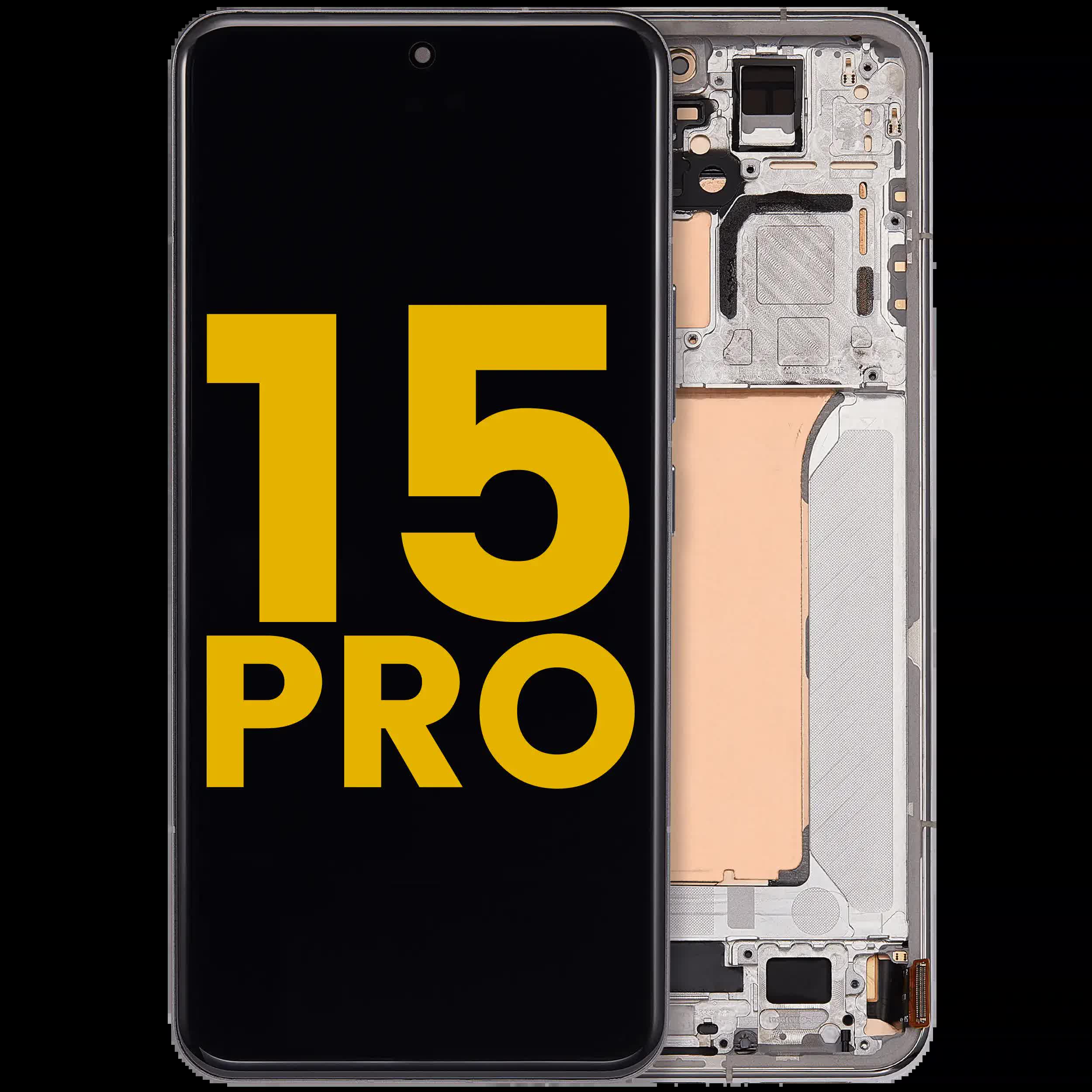 OLED Display mit Rahmen für Xiaomi 15 Pro (professionell aufgearbeitet) (Silver (Silber))