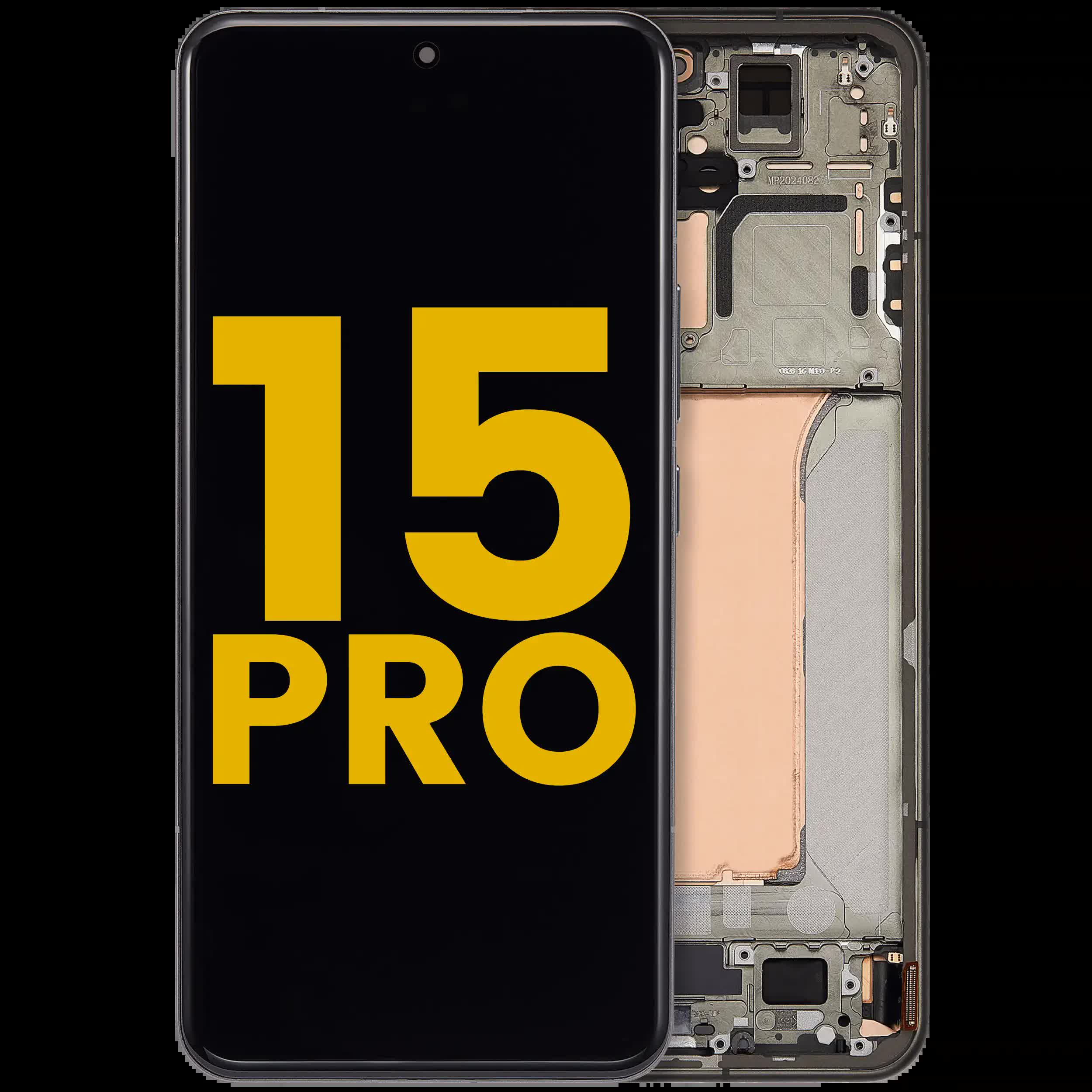 OLED Display mit Rahmen für Xiaomi 15 Pro (professionell aufgearbeitet) (Green (Grün))