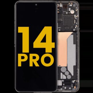 OLED Display mit Rahmen für Xiaomi 14 Pro (professionell aufgearbeitet) (Titanium)