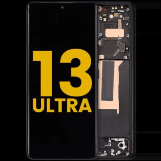 OLED Display mit Rahmen für Xiaomi 13 Ultra (professionell aufgearbeitet) (Black (Schwarz))