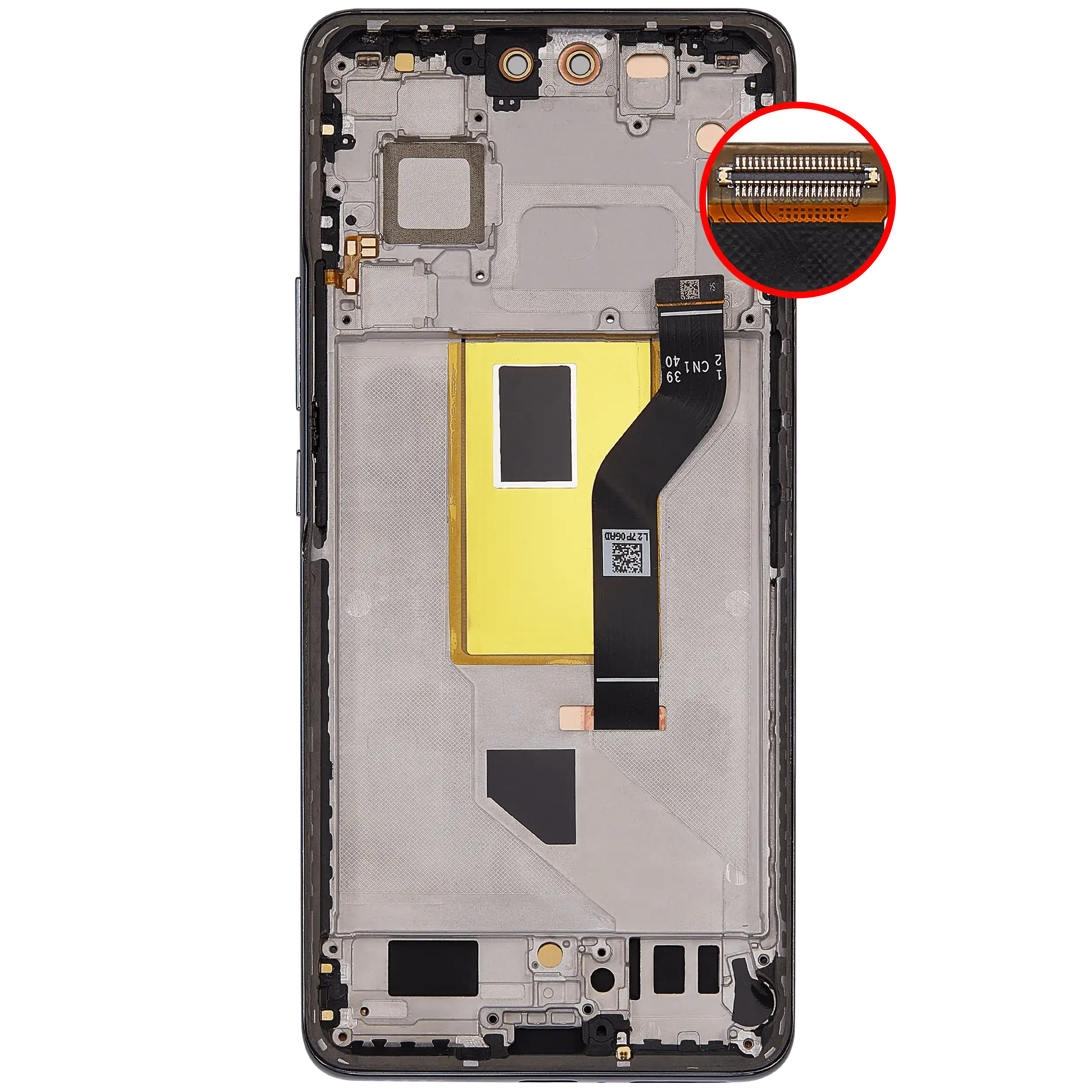 OLED Display mit Rahmen für Xiaomi 13 Lite / Civi 2 (professionell aufgearbeitet) (Black (Schwarz)) – Bild 4
