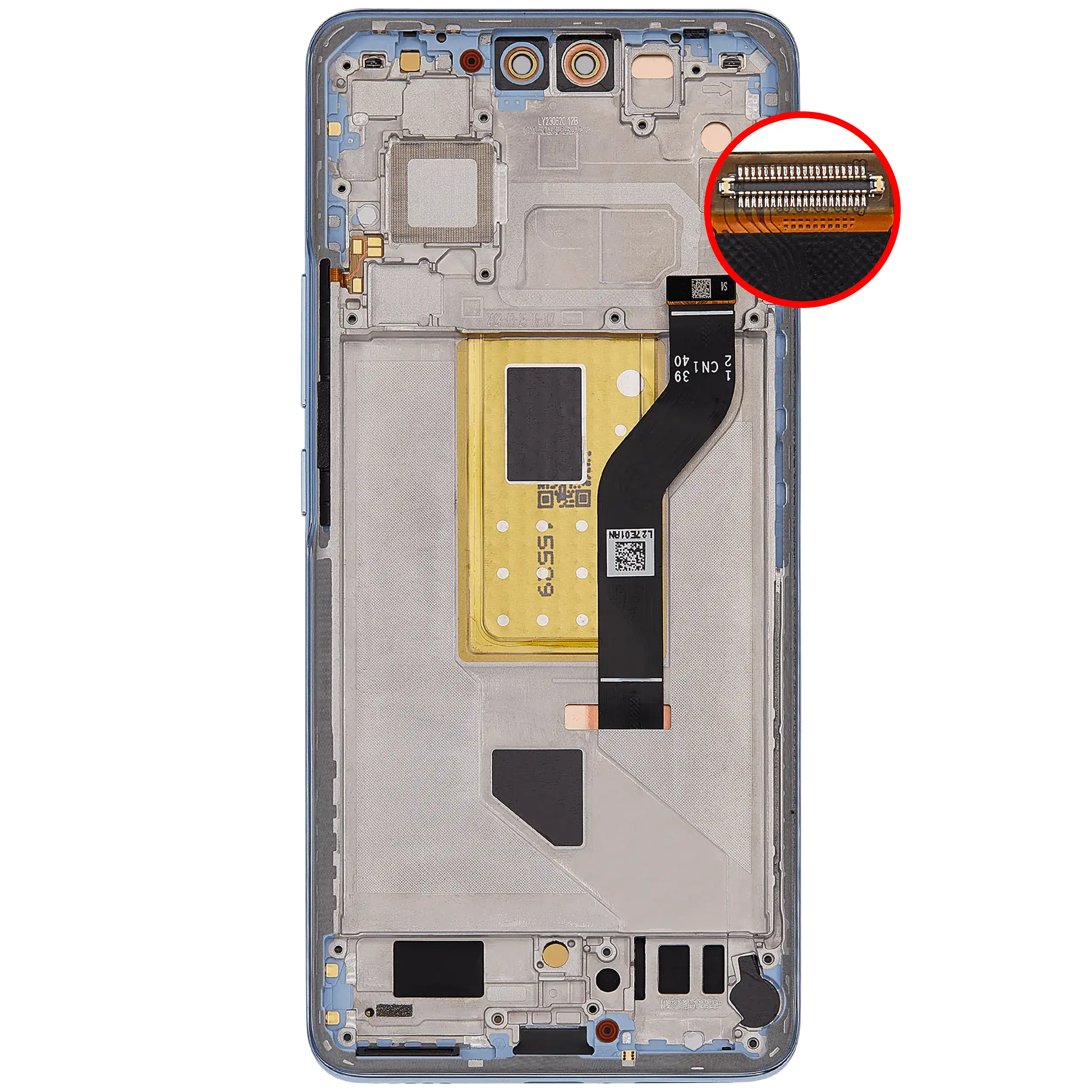OLED Display mit Rahmen für Xiaomi 13 Lite / Civi 2 (professionell aufgearbeitet) (Lite blue) – Bild 4