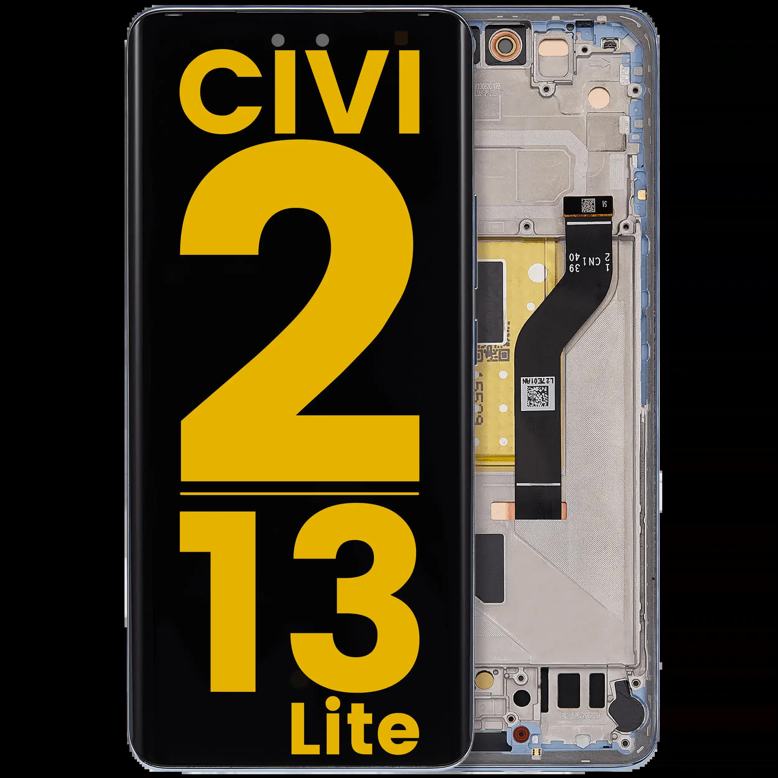 OLED Display mit Rahmen für Xiaomi 13 Lite / Civi 2 (professionell aufgearbeitet) (Lite blue)
