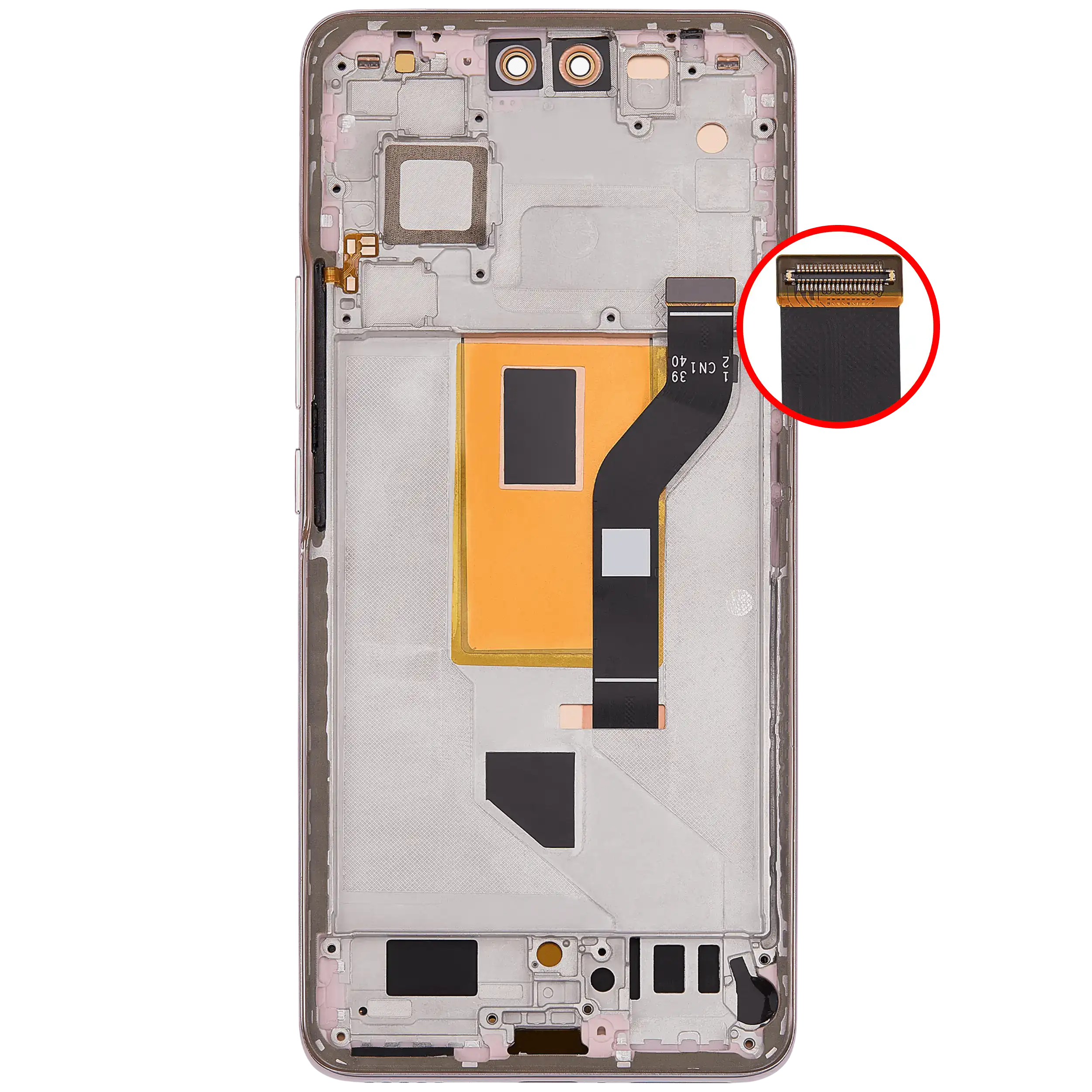 OLED Display mit Rahmen für Xiaomi 13 Lite / Civi 2 (professionell aufgearbeitet) (Lite pink) – Bild 4
