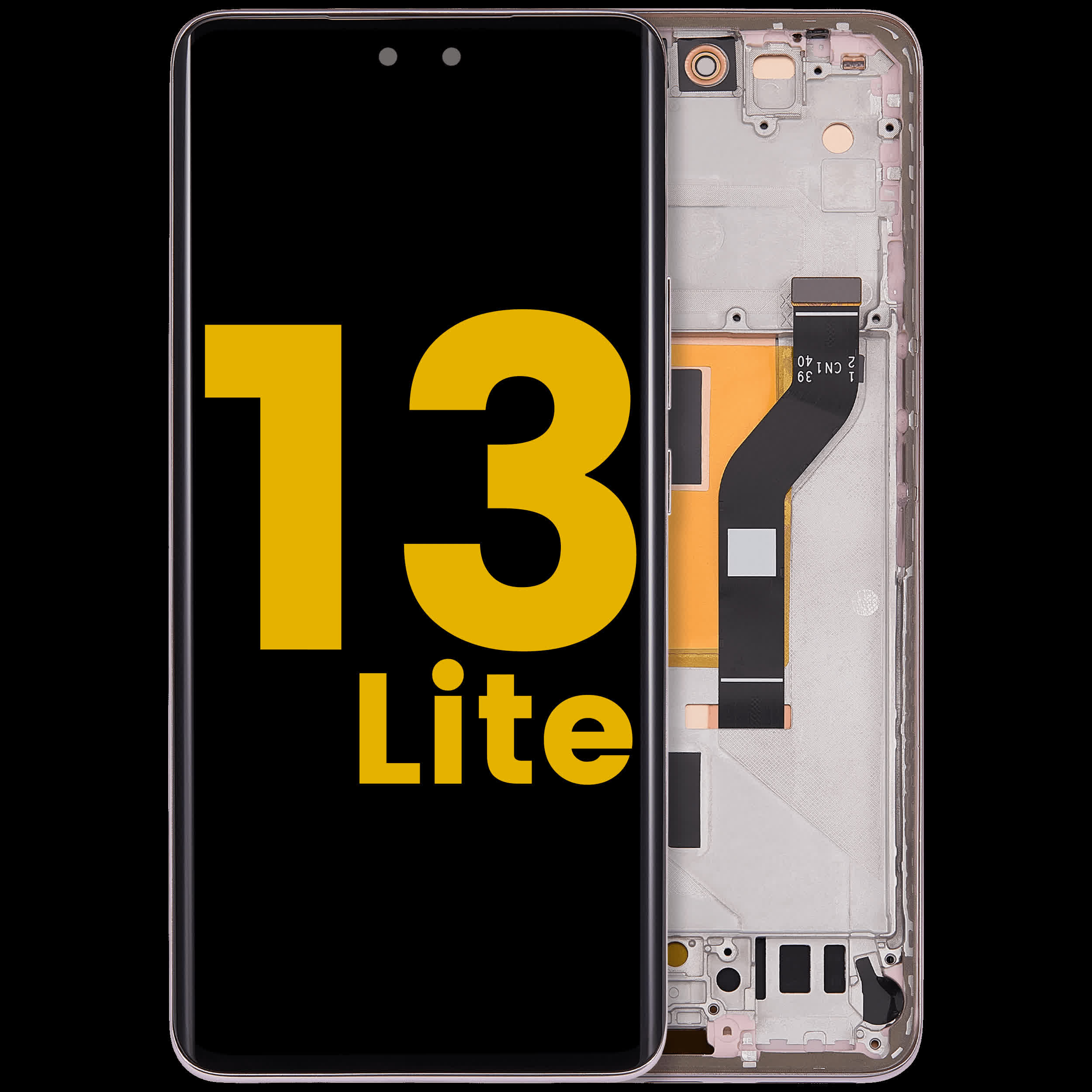 OLED Display mit Rahmen für Xiaomi 13 Lite / Civi 2 (professionell aufgearbeitet) (Lite pink)