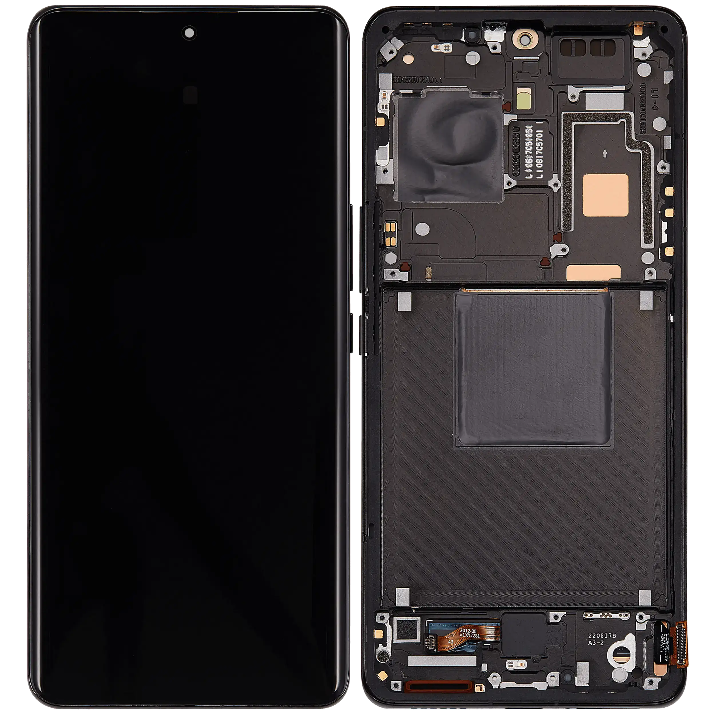 OLED Display mit Rahmen für Xiaomi 12S Ultra (professionell aufgearbeitet) (Black (Schwarz)) – Bild 2