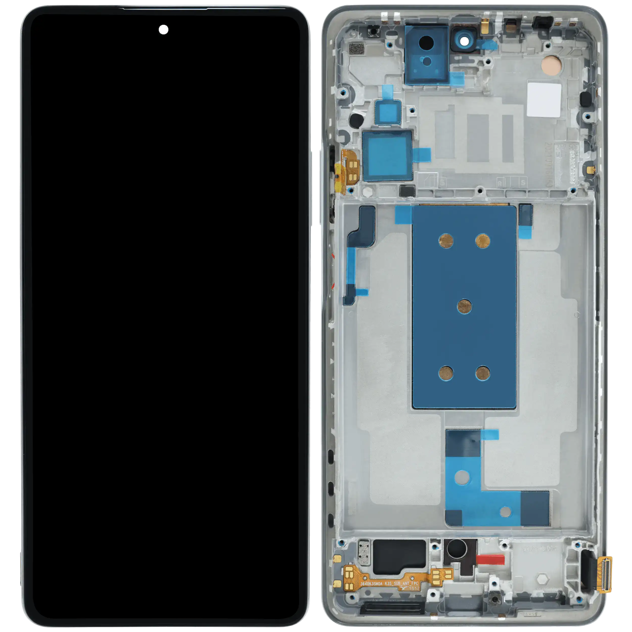 OLED Display mit Rahmen für Xiaomi 11T / 11T Pro (professionell aufgearbeitet) (Celestial Blue) – Bild 2
