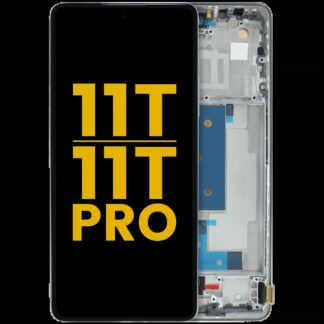 OLED Display mit Rahmen für Xiaomi 11T / 11T Pro (professionell aufgearbeitet) (Celestial Blue)