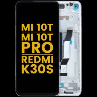 LCD Display mit Rahmen für Xiaomi Mi 10T / Mi 10T Pro 5G / Redmi K30S (professionell aufgearbeitet) (Aurora Blue)