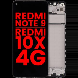 LCD Display mit Rahmen für Xiaomi Redmi Note 9 / Redmi 10x 4G (Aftermarket Plus)