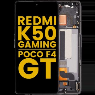 OLED Display mit Rahmen für Xiaomi Poco F4 GT / Redmi K50 Gaming (professionell aufgearbeitet) (Black (Schwarz))