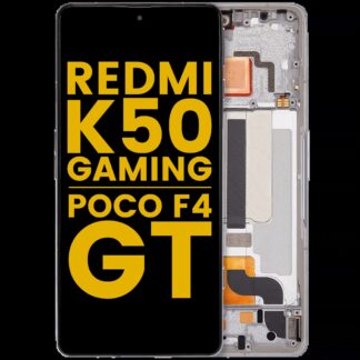 OLED Display mit Rahmen für Xiaomi Poco F4 GT / Redmi K50 Gaming (professionell aufgearbeitet) (Silver (Silber))