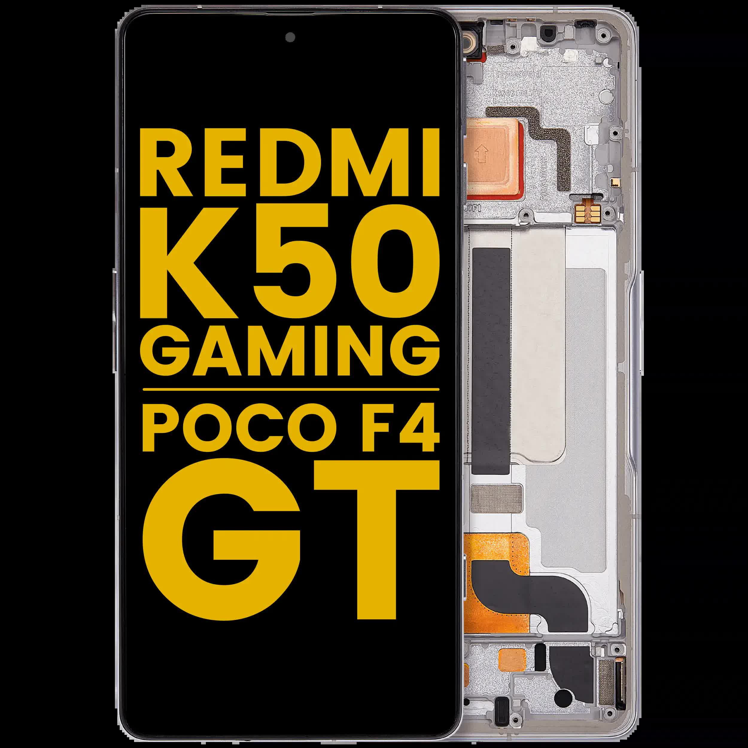 OLED Display mit Rahmen für Xiaomi Poco F4 GT / Redmi K50 Gaming (professionell aufgearbeitet) (Silver (Silber))