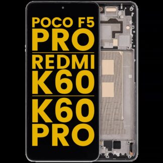 OLED Display mit Rahmen für Xiaomi Poco F5 Pro / Redmi K60 / K60 Pro (professionell aufgearbeitet) (White (Weiß))